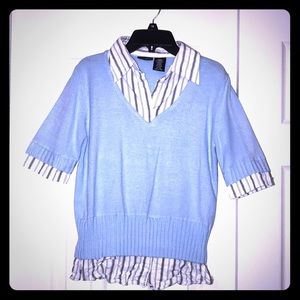 Women’s MIXIT size L work to casual sky blue shirt